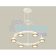 Светильник Ambrella light XR92031102/6 SWH/PYG белый песок/золото желтое полированное GX53 (A9203, C9231, N8124)