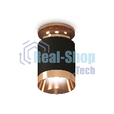 Светильник Ambrella Light XS6302180 SBK/PPG черный песок/золото розовое полированное MR16 GU5.3 (N6906, C6302, N6135)