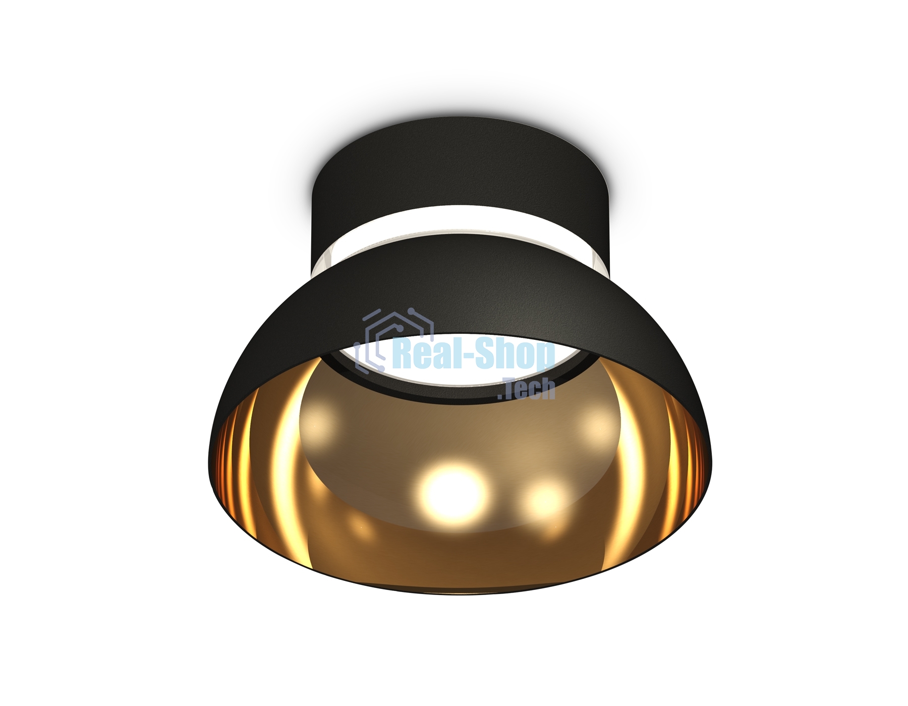 Светильник Ambrella Light XS8102036 SBK/PYG/CL черный песок/золото желтое полированное/прозрачный GX53 (C8102, N8145)