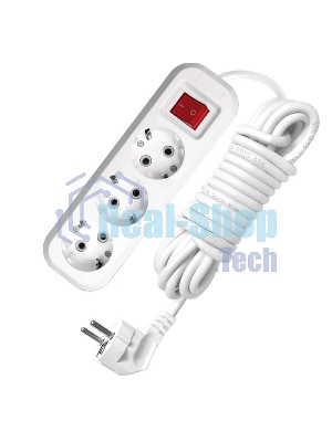 Удлинитель 3х3 м с заземл. 16А IP20 S-303 с выкл. ПВС 3х1 UNIVersal 9631986