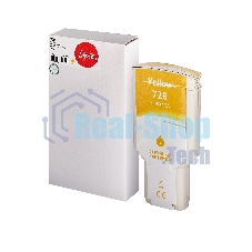 Картридж струйный Sakura F9K15A (№728 Yellow) для HP, желтый, 300 мл.