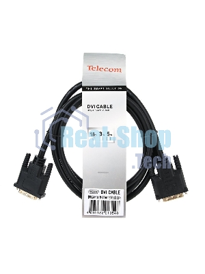 Кабель DVI-D--DVI-D Dual link 25M/25M, экран, феррит.кольца, 1.8м Telecom TCG441D-1.8M