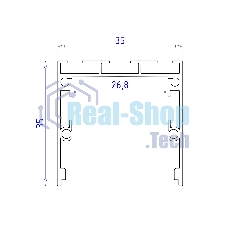 Алюминиевый профиль Ambrella light GP2550AL серебро 2000*35*35