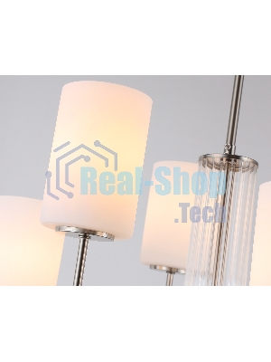 Люстра Ambrella light LH56211/6 SN/FR никель/белый матовый E27/6 max 60W D600*600