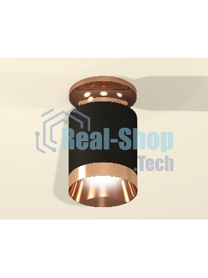 Светильник Ambrella Light XS6302180 SBK/PPG черный песок/золото розовое полированное MR16 GU5.3 (N6906, C6302, N6135)