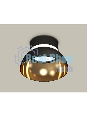 Светильник Ambrella Light XS8102036 SBK/PYG/CL черный песок/золото желтое полированное/прозрачный GX53 (C8102, N8145)