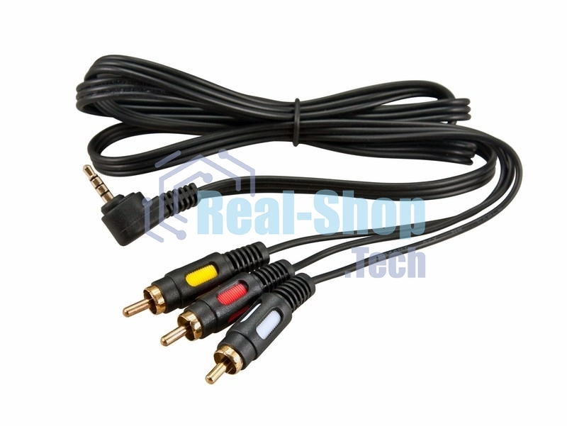 Шнур Rexant Стерео 3,5 мм 4C - 3 RCA 1,5 мeтра (GOLD)