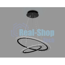 Светильник Ambrella light FA4357/2 BK черный 78W 3000K/4200K/6400K D580*670 (ПДУ РАДИО 2.4G)
