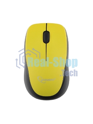 Мышь беспроводная Gembird MUSW-360-LM желтый, 1000 dpi, радиоканал, USB, кнопки - 3