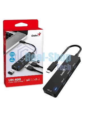 USB-концентратор Genius UH-400, USB Type-C, USB 3.0, USB
