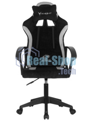 Кресло игровое Knight Optimum черный/серый крестов. пластик