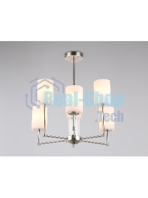 Люстра Ambrella light LH56211/6 SN/FR никель/белый матовый E27/6 max 60W D600*600