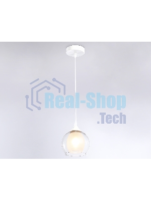 Светильник Ambrella light TR3538 WH/CL/FR белый/прозрачный/белый матовый E27 max 40W D130*800
