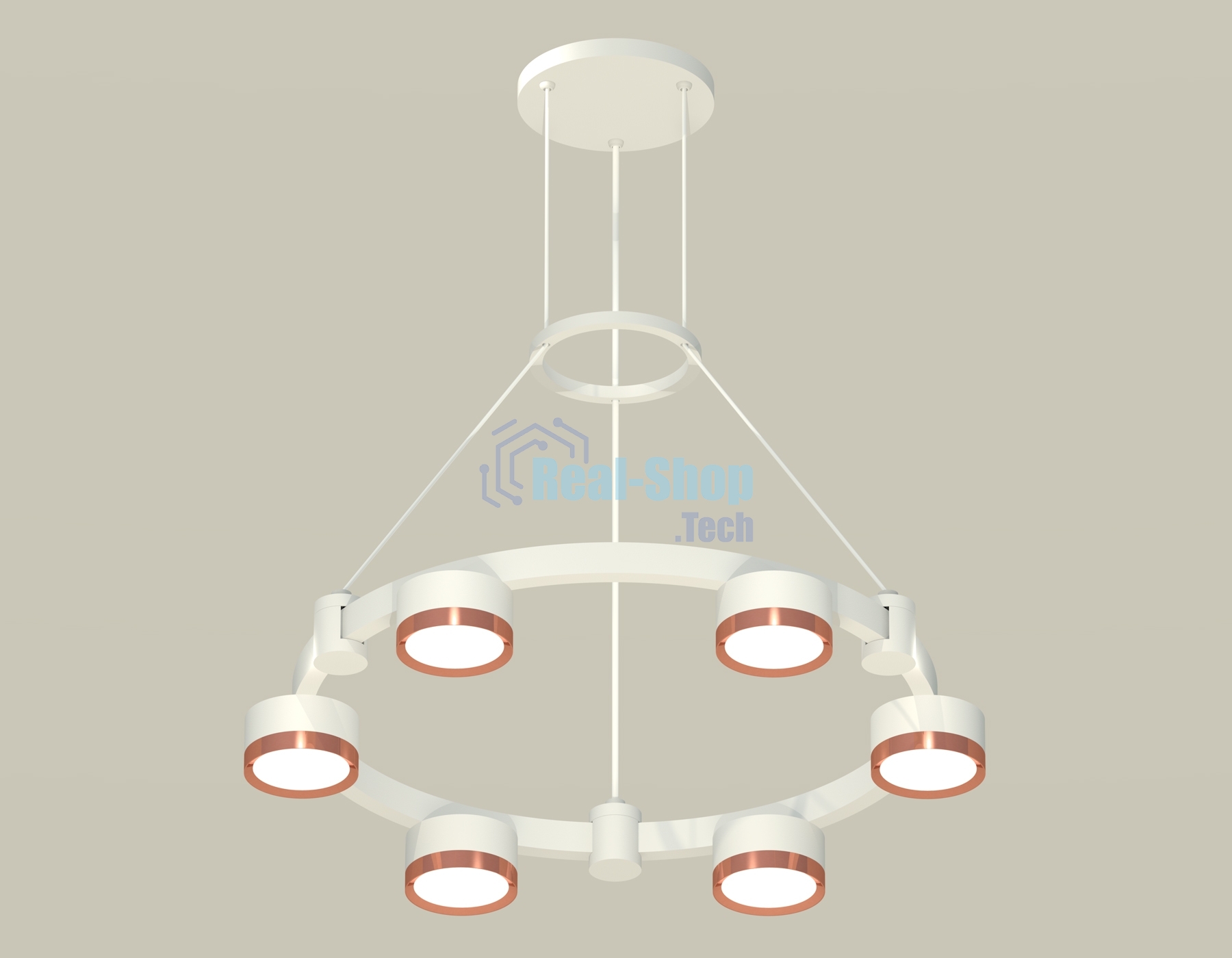 Светильник Ambrella light XR92031103/6 SWH/PPG белый песок/золото розовое полированное GX53 (A9203, C9231, N8126)