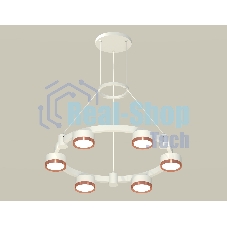 Светильник Ambrella light XR92031103/6 SWH/PPG белый песок/золото розовое полированное GX53 (A9203, C9231, N8126)