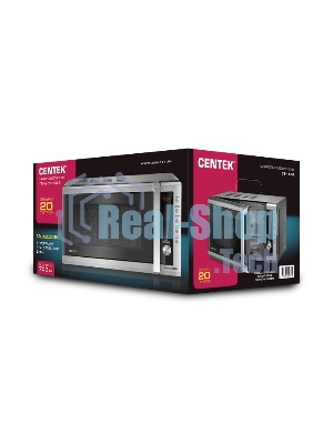 Микроволновая печь Centek CT-1582 нержавеющая сталь, 20 л, 700 Вт, переключатели - кнопки, поворотный механизм
