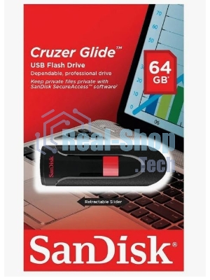 Флешка USB Sandisk 64Gb Cruzer Glide SDCZ60-064G-B35 USB 2.0 черный/красный