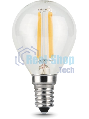 Лампа светодиодная Filament Шар E14 7Вт 4100К Gauss 105801207