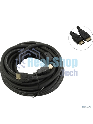 Кабель HDMI Exegate EX287726RUS EX-CC-HDMI2-10.0F (19M/19M, v2.0, 10м, 4K UHD, Ethernet, ферритовые кольца, позолоченные контакты)