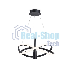 Подвесной светодиодный светильник Ambrella light FL5368/2+1 BK черный 47W 3000K-6400K D480*1200 (ПДУ ИК)