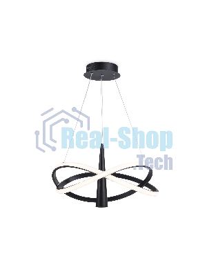 Подвесной светодиодный светильник Ambrella light FL5368/2+1 BK черный 47W 3000K-6400K D480*1200 (ПДУ ИК)