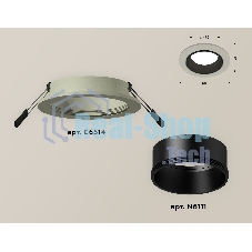Комплект встраиваемого светильника Ambrella light XC6514002 SGR/SBK серый песок/черный песок MR16 GU5.3 (C6514, N6111)