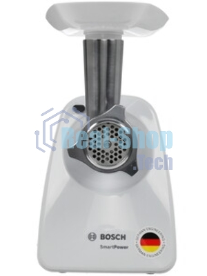 Мясорубка электрическая Bosch MFW2510W белый, 1500 Вт, 1.7 кг/мин, защита от перегрузки, насадки - 3