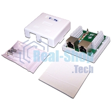 Настенная розетка, 1 порт RJ-45 категории 5е, STP, белая