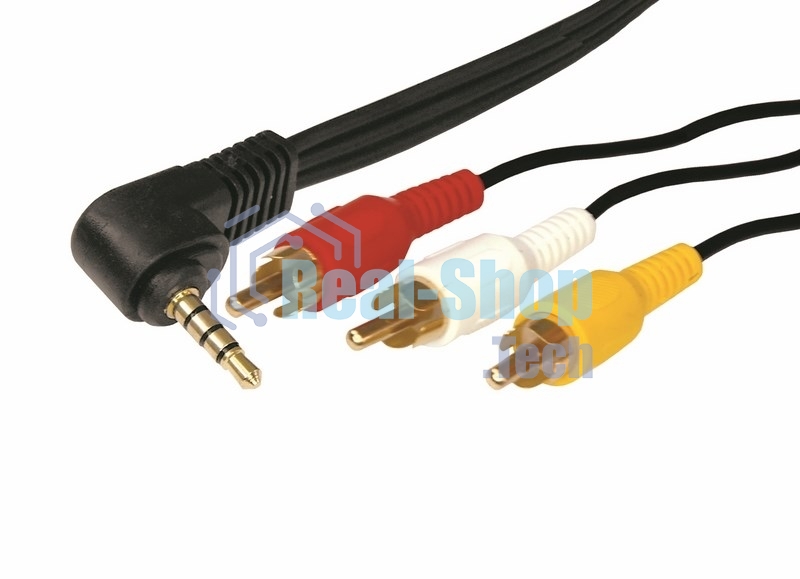 Шнур Rexant Стерео 3,5 мм 4C - 3 RCA 1,5 мeтра (GOLD)