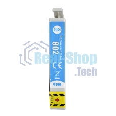Картридж струйный Sakura C13T08024011 (T0802) для Epson, голубой, 7,4 мл.