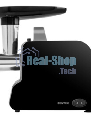 Мясорубка электрическая Centek CT-1603 черный, 2000 Вт, 2.0 кг/мин, реверс, защита от перегрузки, насадки - 4