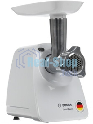 Мясорубка электрическая Bosch MFW2510W белый, 1500 Вт, 1.7 кг/мин, защита от перегрузки, насадки - 3