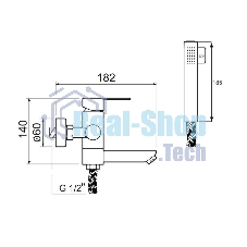 SUS124-009E Смеситель для ванны, ø35