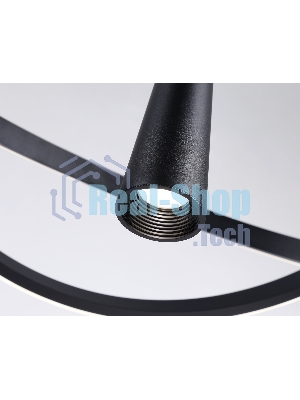 Подвесной светодиодный светильник Ambrella light FL5368/2+1 BK черный 47W 3000K-6400K D480*1200 (ПДУ ИК)