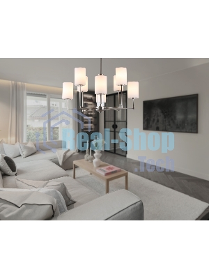 Люстра Ambrella light LH56213/8 SN/FR никель/белый матовый E27/8 max 60W D700*600