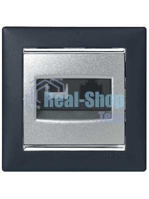 Valena Розетка двойная RJ45 кат.6е UTP + RJ11, алюм. Valena Розетка двойная RJ45 кат.6е UTP + RJ11, алюм.