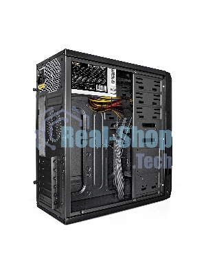 Компьютерный корпус Miditower ExeGate XP-329S-UNS350 (ATX, БП UNS350 с вент. 12см, 2*USB, аудио, черный)