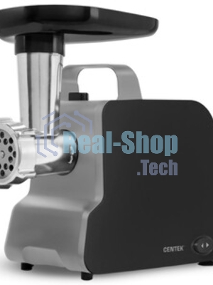 Мясорубка электрическая Centek CT-1603 черный, 2000 Вт, 2.0 кг/мин, реверс, защита от перегрузки, насадки - 4