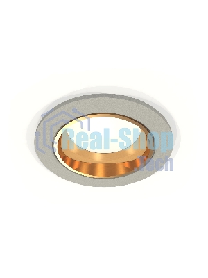 Комплект встраиваемого светильника Ambrella light XC6514004 SGR/PYG серый песок/золото желтое полированное MR16 GU5.3 (C6514, N6113)