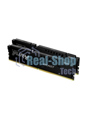 Оперативная память Kingston Fury Beast, DDR5, 32GB (2x16GB), 5600MHz, CL40, DIMM, с радиаторами, черный