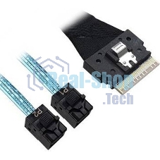 Кабель Broadcom 05-60003-00 Slimline SASx8 (SFF8654) -to- 2 SAS HD x4 (SFF8643)+ SFF9402, 1M