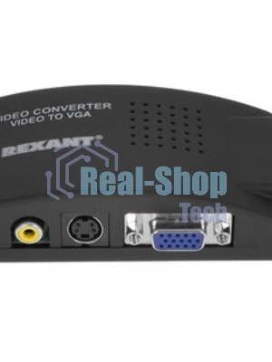 Конвертер Rexant BNC\RCA + S-video на VGA (в комплекте переходник гн. BNC – шт. RCA)