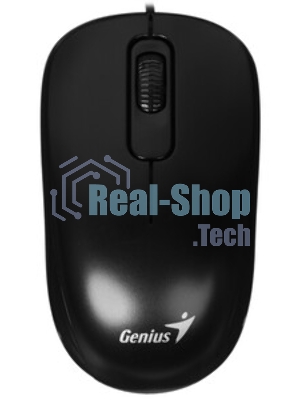 Мышь проводная Genius DX-110 черный, 1000 dpi, USB, кнопки - 3