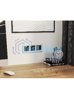 Комплект механизма розетки ALFA Черный матовый 2USB A+C 20W (быстрая зарядка) QUANT (AP8110, VM177) MA811010