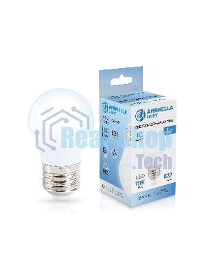 Лампа светодиодная	451106 LED G45 11W IC E27 6400K 175-265V