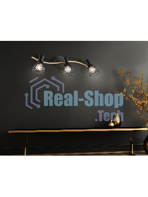 Светильник Ambrella light TR8661/3 BK/GD черный/золото E14/3 max 60W 550*100*170