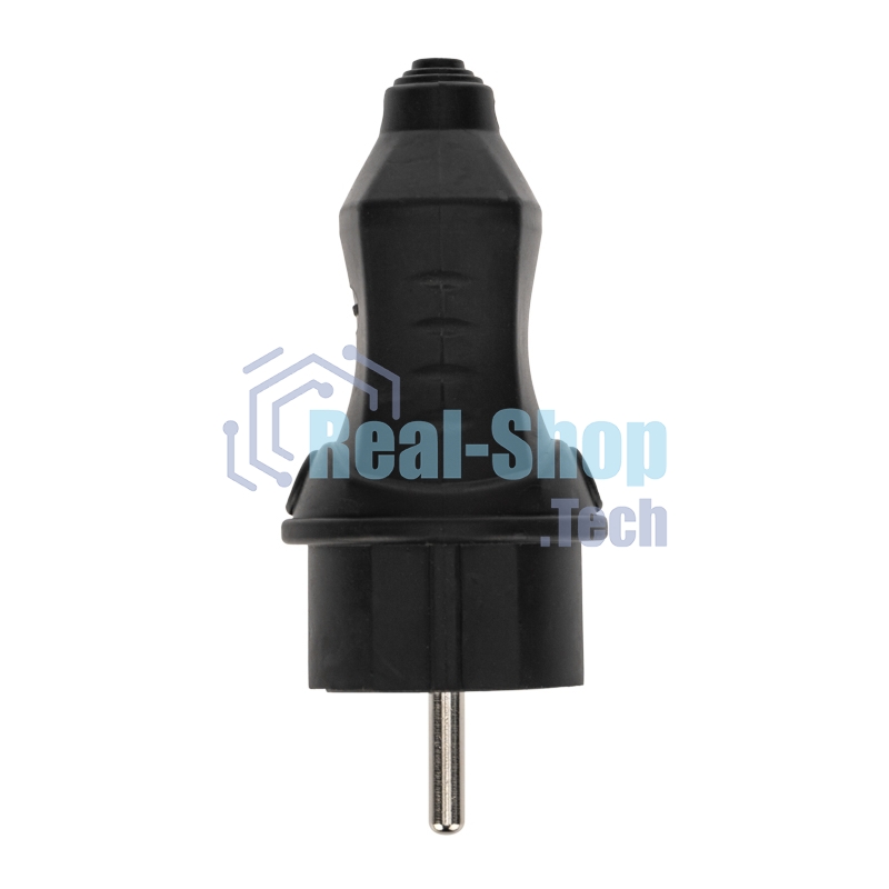 Вилка прямая влагозащищенная PROconnect 2P+PE 230V, 16 А, IP44 каучук