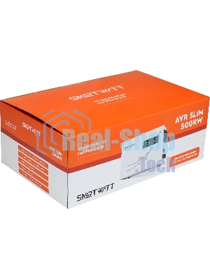 Настенный стабилизатор напряжения SMARTWATT AVR SLIM 500RW (100W - 260W, 500VA, 0.5 кВт, 50 Гц, розеток — 1, LED-диспле