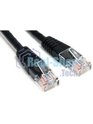Патч-корд LANMASTER TWT UTP cat.5e, с заливными колпачками, 10.0 м, черный