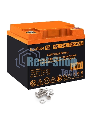 Аккумуляторная батарея ExeGate HRL 12-45 (12V 45Ah, под болт М6)